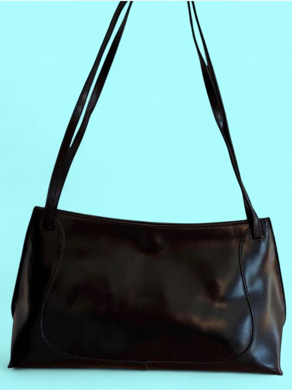Furla Black Smooth Leather Shoulder Bag